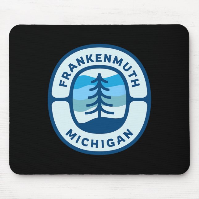 Frankenmuth Michigan Mi Retro Winter Forest Souven Mousepad (Vorne)