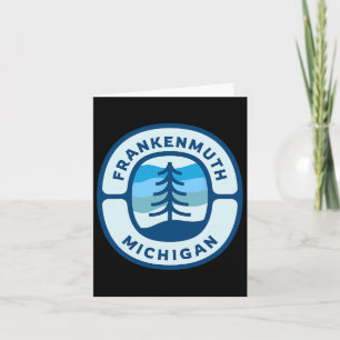 Frankenmuth Michigan Mi Retro Winterwald Andenken Karte