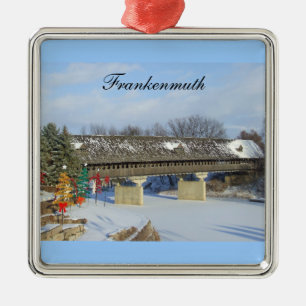 Frankenmuth Michigan Weihnachtsverzierung Silbernes Ornament