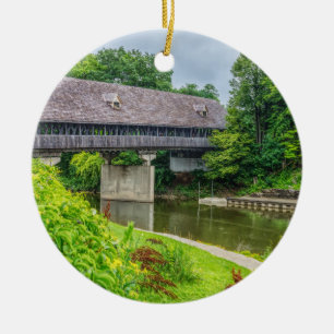 Frankenmuths Covered Bridge Keramik Ornament