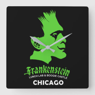 Frankenstein, Bar, Disco, Chicago, Illinois Quadratische Wanduhr