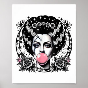 Frankenstein-Bubblegum-Monster-Halloween Poster