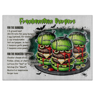 Frankenstein Burgers Schneidebrett
