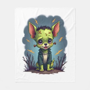 Frankenstein-Chihuahua-Schock Fleecedecke