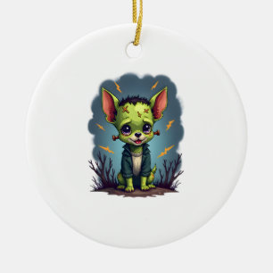 Frankenstein-Chihuahua-Schock Keramik Ornament