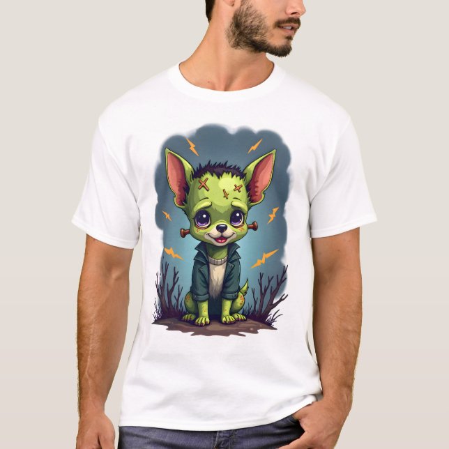Frankenstein-Chihuahua-Schock T-Shirt (Vorderseite)