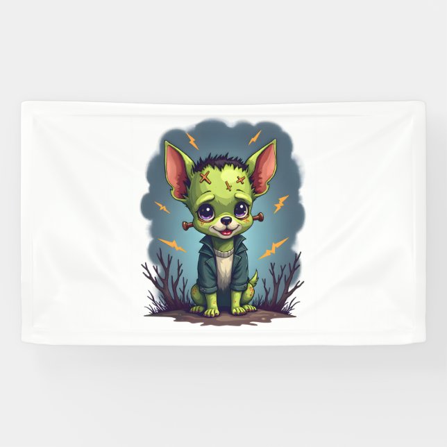 Frankenstein Chihuahua Shock Banner (Horizontal)