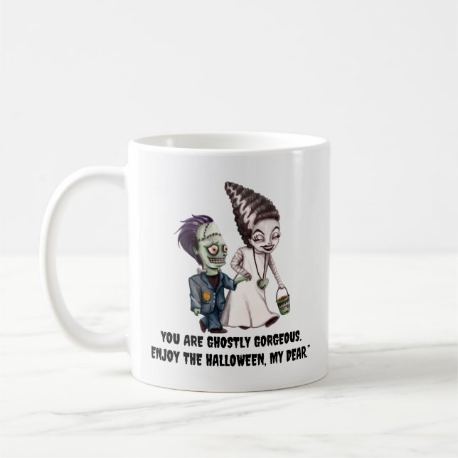 Frankenstein Couple Kaffeetasse (Links)
