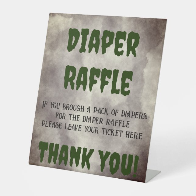 Frankenstein Diaper Raffle Sockelschild (Vorderseite)