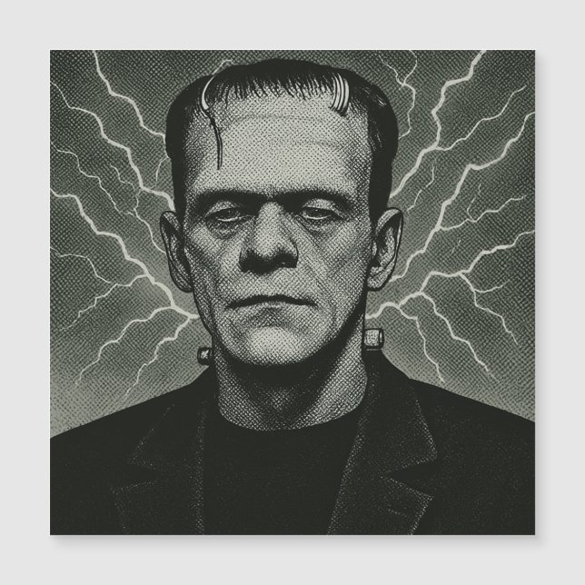 Frankenstein Electricity Art Magnetkarte (Vorderseite)