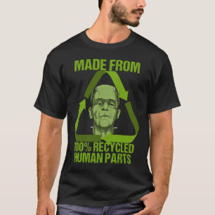 Frankenstein entstand aus 100 Gerecycelt menschlic T-Shirt