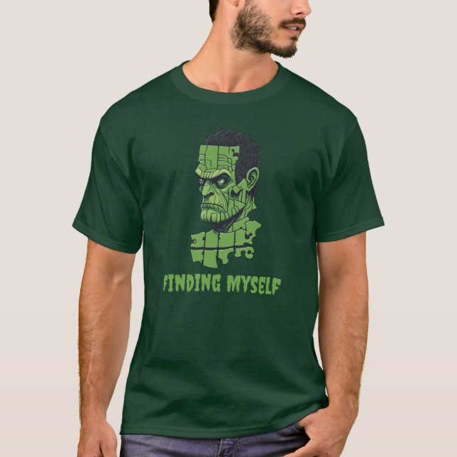 Frankenstein findet mich seltsam Halloween T-Shirt (Vorderseite)