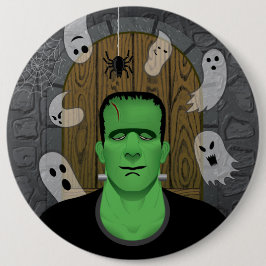 Frankenstein & Ghosts Button