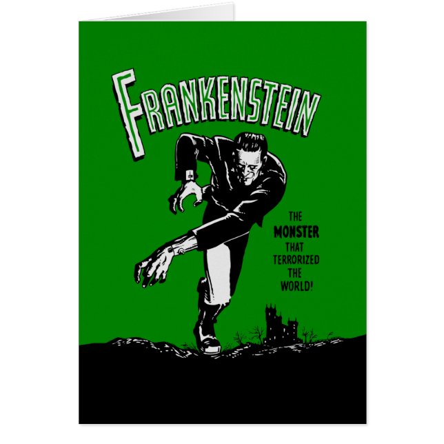 Frankenstein - Grußkarte / Halloween (Vorne)