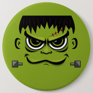 Frankenstein Halloween Face Button