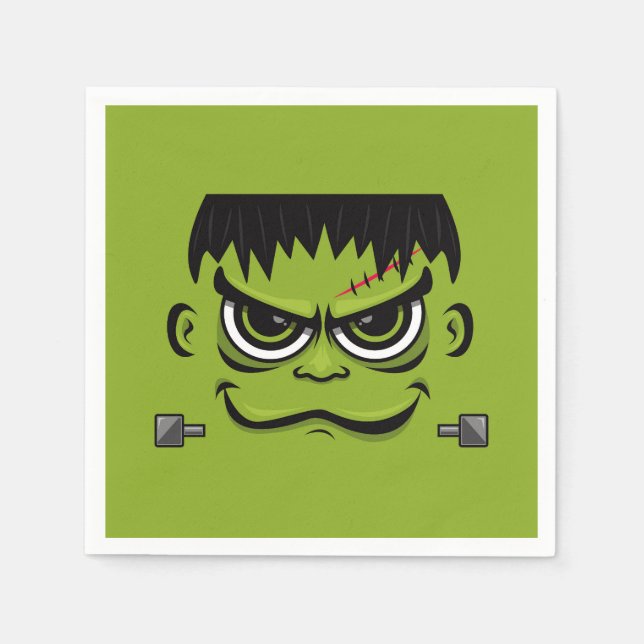 Frankenstein Halloween Face Serviette (Vorderseite)
