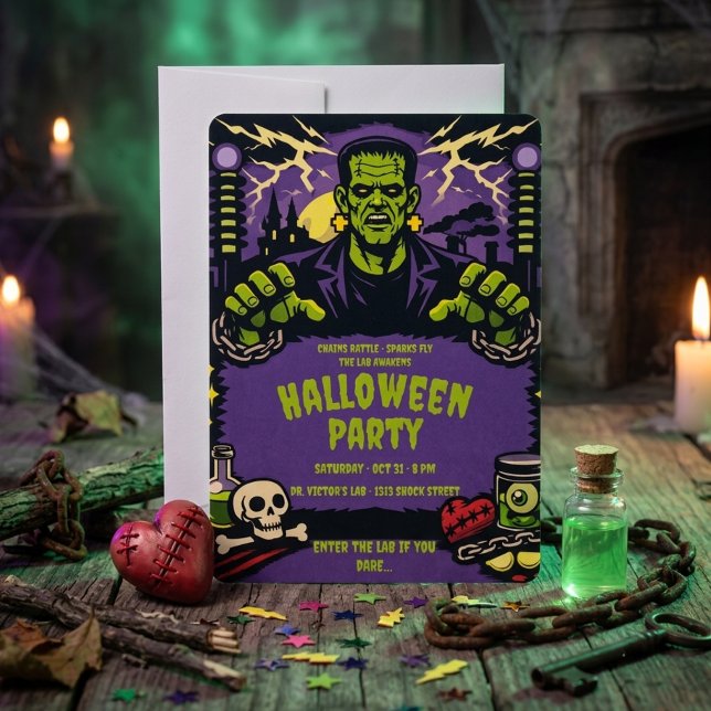 Frankenstein Halloween-Party Einladung (Von Creator hochgeladen)