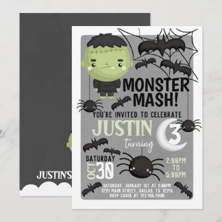 Frankenstein Halloween Party Einladung