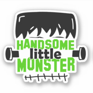 Frankenstein Handsome Little Monster   Halloween Aufkleber