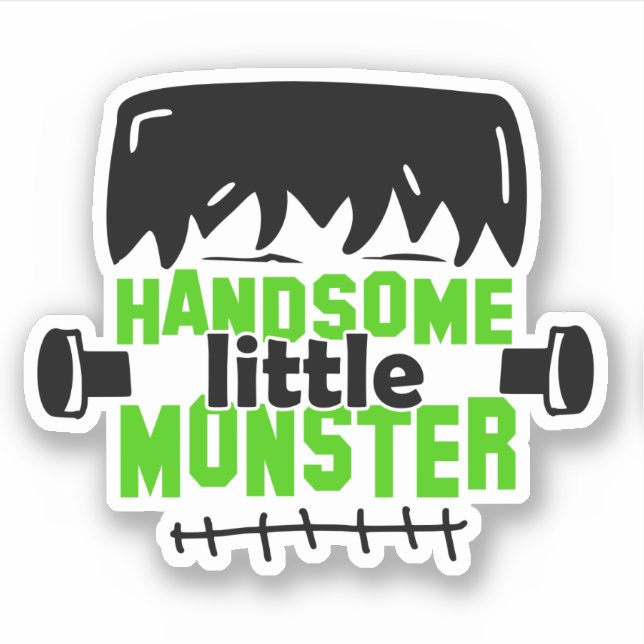 Frankenstein Handsome Little Monster | Halloween Aufkleber (Vorderseite)