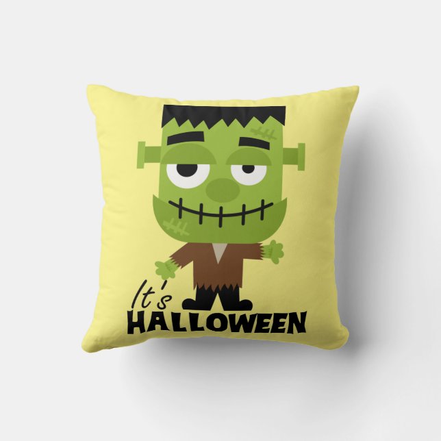 Frankenstein ist Halloween-Kleinkind-T - Shirt Bab Kissen (Rückseite)