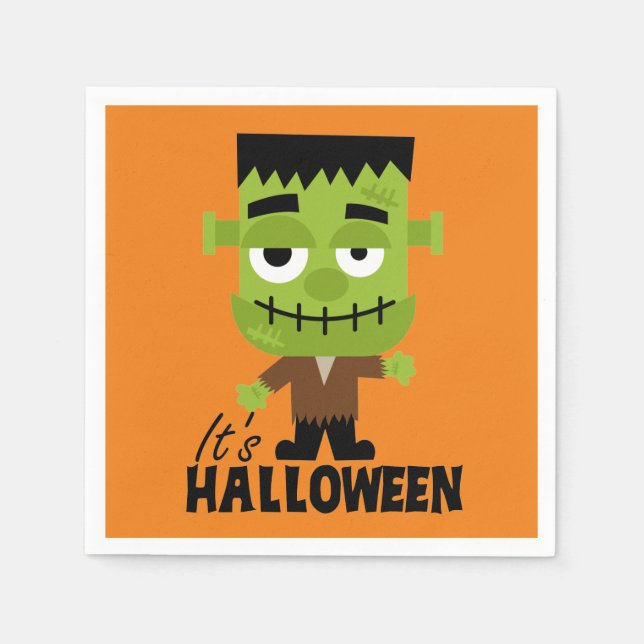 Frankenstein ist Halloween Serviette (Vorderseite)