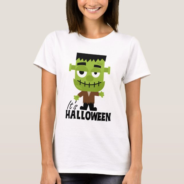 Frankenstein ist Halloween T-Shirt (Vorderseite)