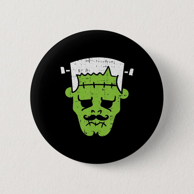 Frankenstein Lazy Halloween Costume Horror Movie M Button (Vorderseite)