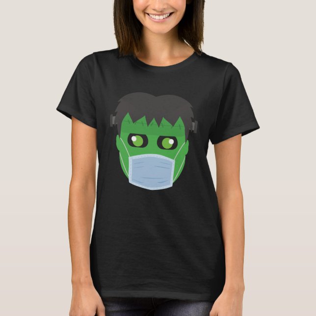 Frankenstein Mask    Halloween 2020 Quarantine T-Shirt (Vorderseite)