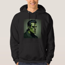 frankenstein mens schwarzer Hoodie