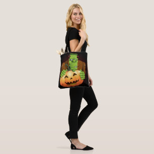 Frankenstein Monster Cartoon mit Pumpkin