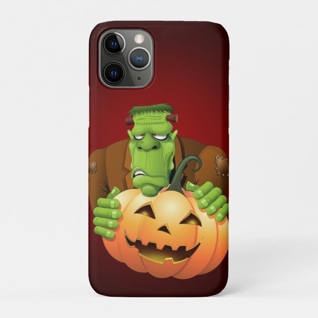 Frankenstein Monster Cartoon mit Pumpkin Case-Mate iPhone Hülle (Rückseite)