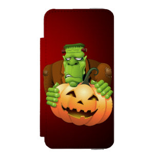Frankenstein Monster Cartoon mit Pumpkin Incipio Watson™ iPhone 5 Geldbörsen Hülle