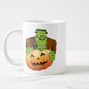 Frankenstein Monster Cartoon mit Pumpkin Jumbo-Tasse