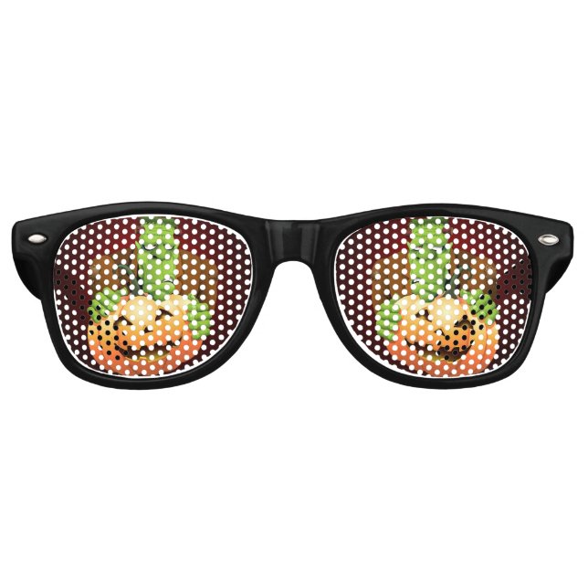 Frankenstein Monster Cartoon mit Pumpkin Partybrille (Vorderseite)