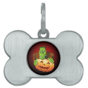 Frankenstein Monster Cartoon mit Pumpkin Tiermarke
