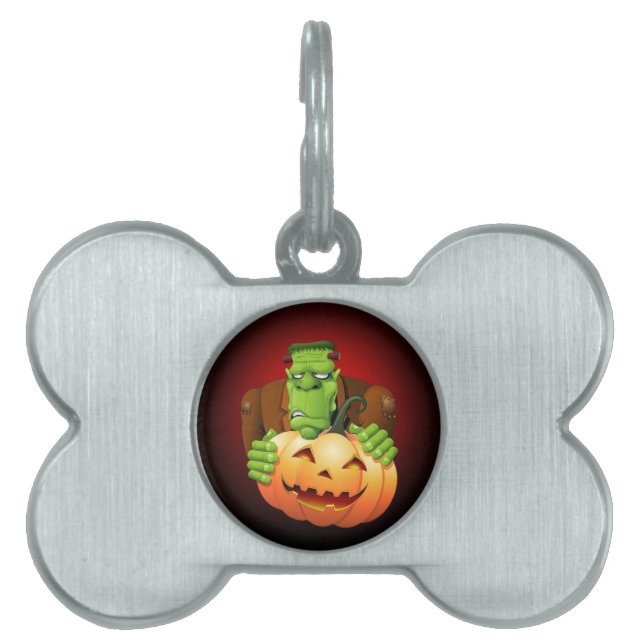 Frankenstein Monster Cartoon mit Pumpkin Tiermarke (Vorderseite)