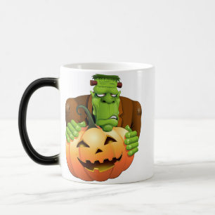 Frankenstein Monster Cartoon mit Pumpkin Verwandlungstasse
