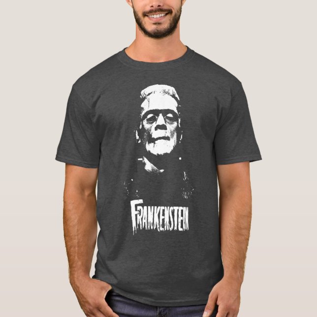 Frankenstein Monster Classic Horror Flick White T-Shirt (Vorderseite)