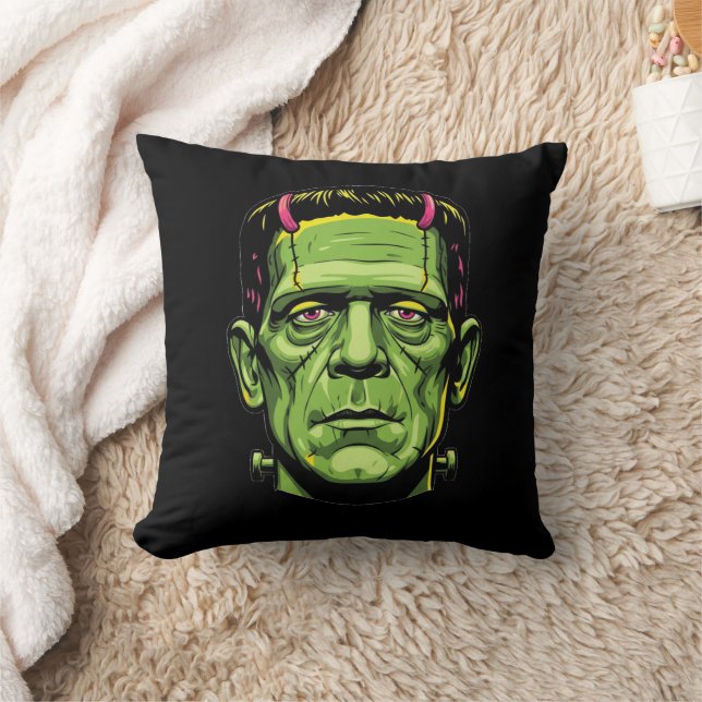Frankenstein Monster Creepy Niedlich Halloween Kissen (Decke)