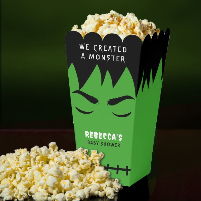 Frankenstein Monster Halloween Baby Shower Popcorn Geschenkschachtel (Frankenstein Monster Halloween Baby Shower Popcorn Favor Boxes
)