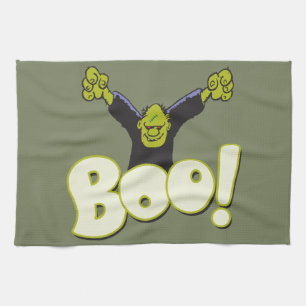 Frankenstein Monster Halloween Huge BOO Geschirrtuch