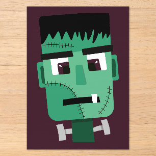 Frankenstein-Monster-Illustration Acryleinladungen