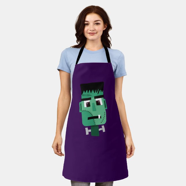 Frankenstein-Monster-Illustration Schürze (Getragen)