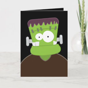 Frankenstein Monster   Kinder glückliche Halloween Karte