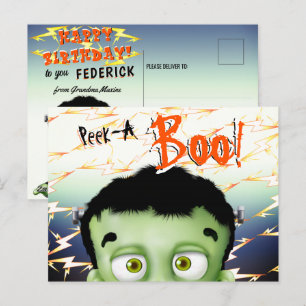 Frankenstein-Monster Lustiger Kindergeburtstag Postkarte