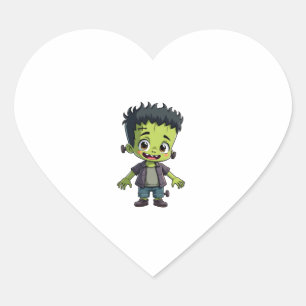Frankenstein � Monster � Niedlichen Halloween-Cart Herz-Aufkleber