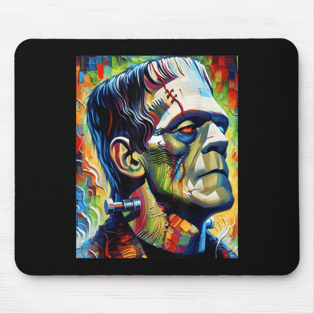 Frankenstein Monster und Bride Halloween Matching Mousepad (Vorne)