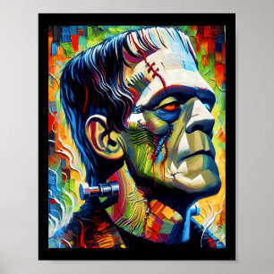 Frankenstein Monster und Bride Halloween Matching Poster