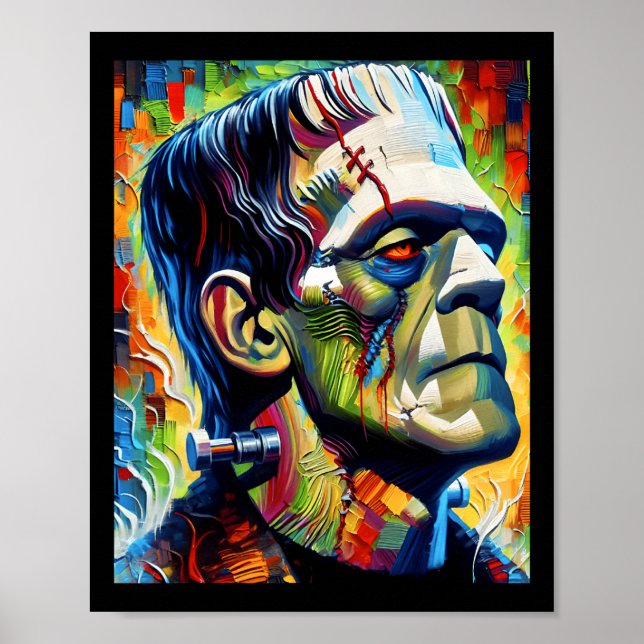 Frankenstein Monster und Bride Halloween Matching Poster (Vorne)